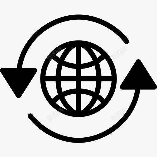 全球范围物流配送6可靠图标svg_新图网 https://ixintu.com 全球范围 可靠 物流配送6