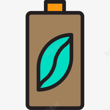 电池设备和技术7线性颜色图标图标