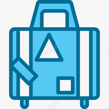 行李酒店和旅行4蓝色图标图标