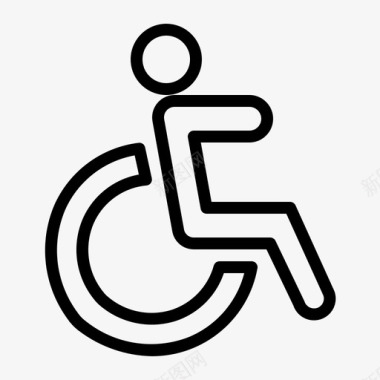 轮椅残疾人残疾人通道图标图标