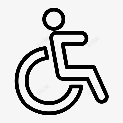 轮椅残疾人残疾人通道图标svg_新图网 https://ixintu.com 医疗和医院 残疾人 残疾人通道 轮椅