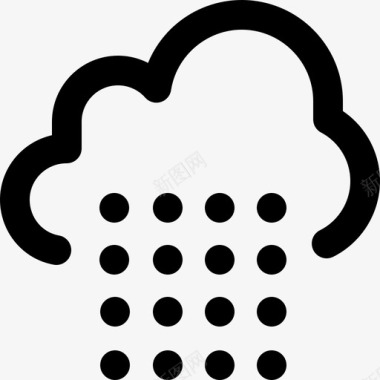 雨天气108轮廓图标图标
