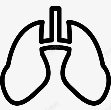 肺烟草线状图标图标