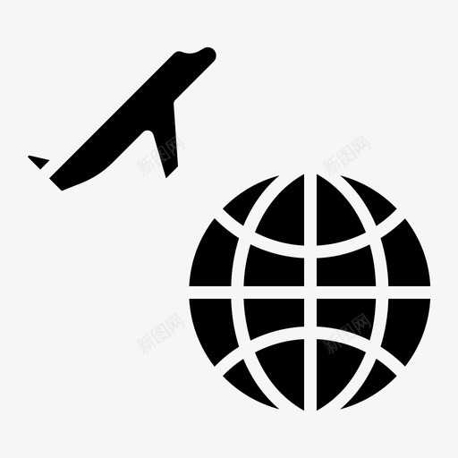 出发机场航班图标svg_新图网 https://ixintu.com 出发 机场 航班 飞机