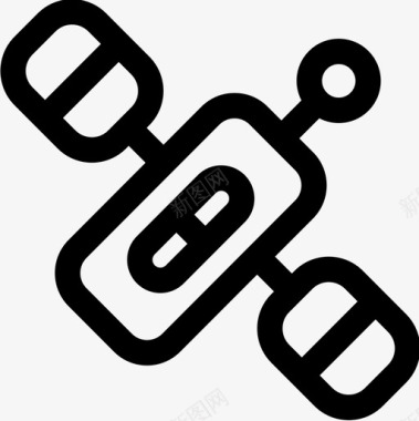 卫星互联网技术6线性图标图标