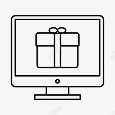 礼品礼品盒液晶显示器图标图标
