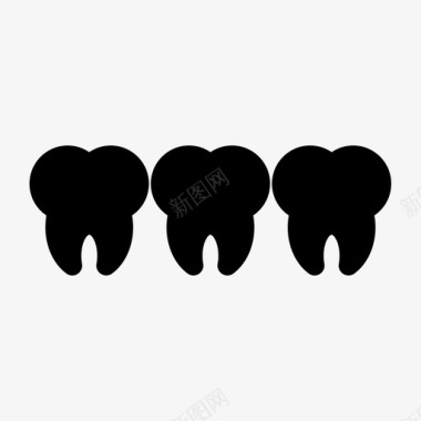 牙齿臼齿口腔图标图标