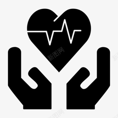 家庭护理保健心脏护理图标图标