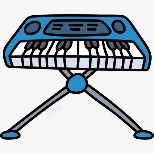 键盘乐器17彩色图标svg_新图网 https://ixintu.com 乐器17 彩色 键盘