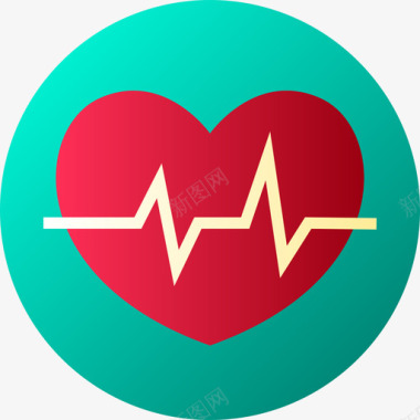 心脏急救12梯度图标图标
