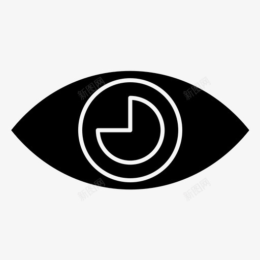 眼睛身体部位饼图图标svg_新图网 https://ixintu.com 眼睛 视图 身体部位 饼图
