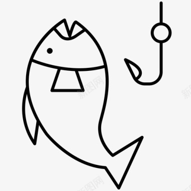 钓鱼食物钩子图标图标
