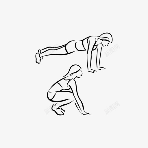 健身运动平板跳跃训练健身运动图标svg_新图网 https://ixintu.com 健身运动 健身运动平板跳跃训练