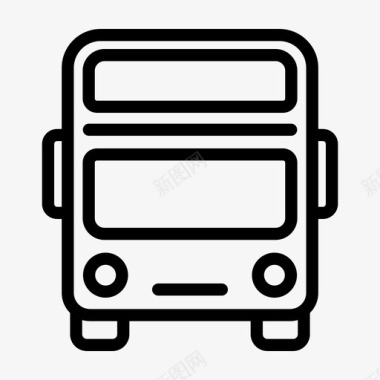 双层巴士校车交通工具图标图标