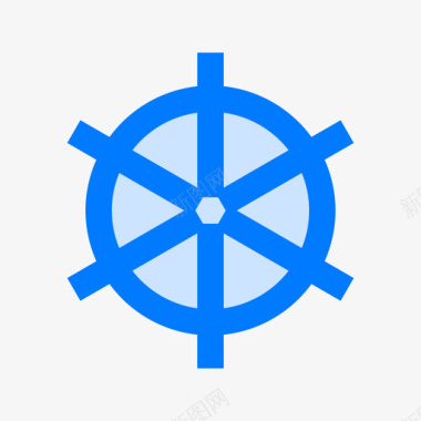 方向舵船2蓝色图标图标