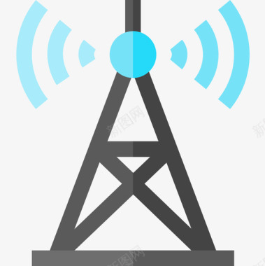 信号塔污染2平坦图标图标