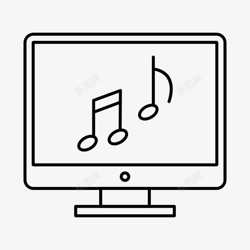 音乐音频lcd图标svg_新图网 https://ixintu.com lcd 多媒体 教育 音乐 音响 音频
