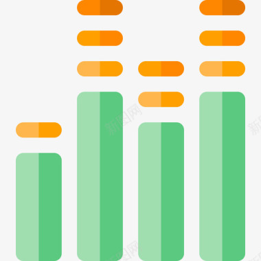 声波音乐52平坦图标图标