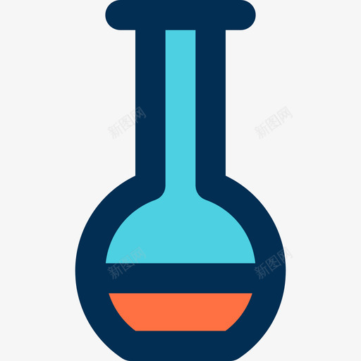 烧瓶教育159线性颜色图标svg_新图网 https://ixintu.com 教育159 烧瓶 线性颜色