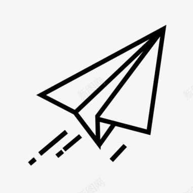 折纸电子邮件纸飞机图标图标