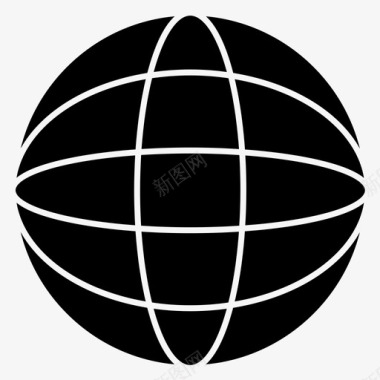 全球互联网世界图标图标
