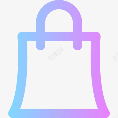购物袋电子商务54梯度图标图标