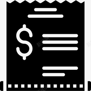 支票购物和电子商务7填充图标图标
