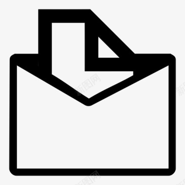 纸质电子邮件信封发送图标图标