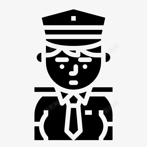 警官头像角色图标svg_新图网 https://ixintu.com 头像 女性职业黑色 职业 角色 警官 警察