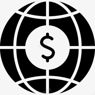 世界经济地球货币图标图标