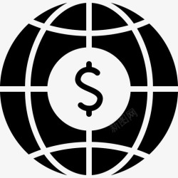 世界经济世界经济地球货币图标高清图片
