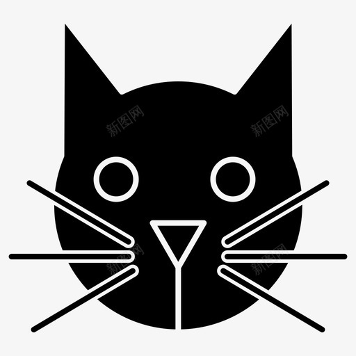 猫动物万圣节图标svg_新图网 https://ixintu.com 万圣节 动物 吓人 猫