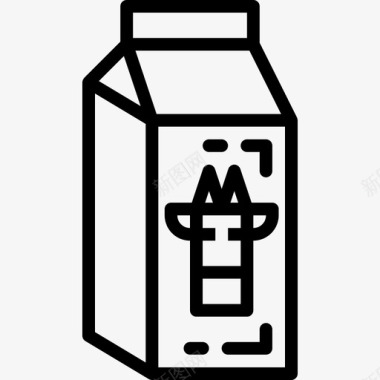 牛奶超市21直列图标图标