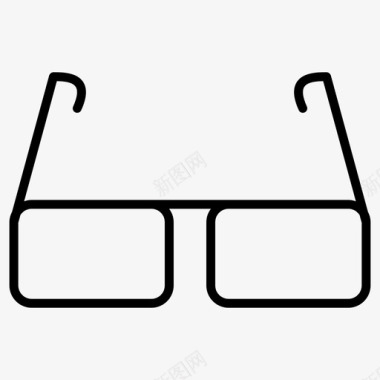眼镜太阳镜时装和服装薄图标图标