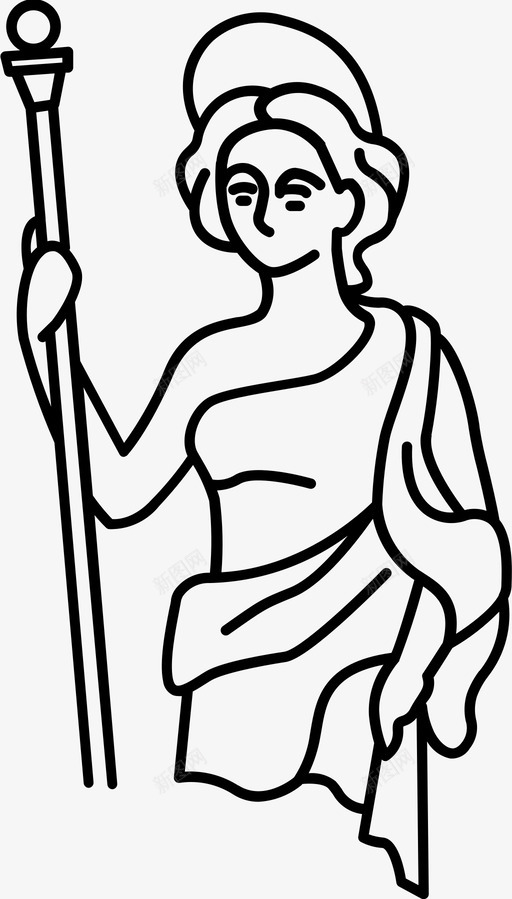 赫拉女神希腊语图标svg_新图网 https://ixintu.com 古代神的轮廓 女神 女祭司 希腊语 王后 神谕 赫拉
