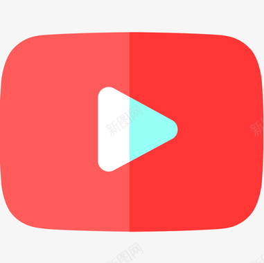Youtube社交网络11平面图图标图标