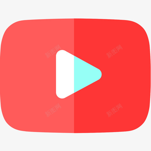 Youtube社交网络11平面图图标svg_新图网 https://ixintu.com Youtube 平面图 社交网络11