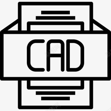 Cad文件类型3线性图标图标