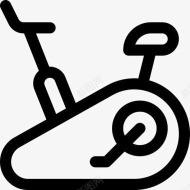 固定自行车自行车12直线型图标图标