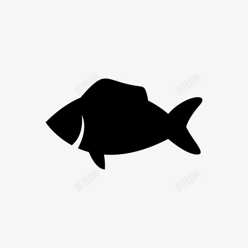 鱼动物钓鱼图标svg_新图网 https://ixintu.com 动物 动物套装2 海鲜 钓鱼 食物 鱼