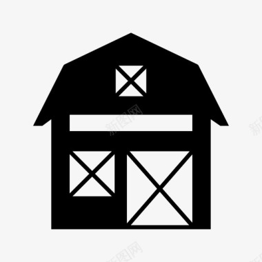 谷仓棚屋庇护所图标图标