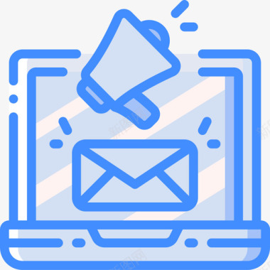 电子邮件搜索引擎优化和网页优化17蓝色图标图标