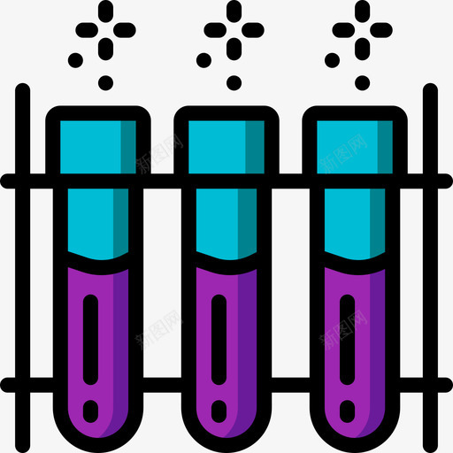 试管科学66线性颜色图标svg_新图网 https://ixintu.com 科学66 线性颜色 试管