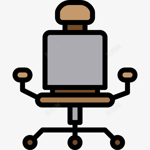 桌椅家具和家居装饰5线颜色图标svg_新图网 https://ixintu.com 家具和家居装饰5 桌椅 线颜色