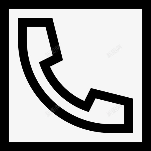 电话公共标志3直线图标svg_新图网 https://ixintu.com 公共标志3 电话 直线