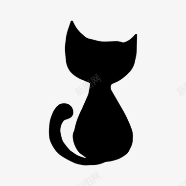猫动物背部图标图标