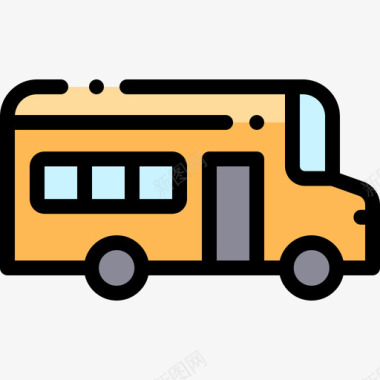 校车公共交通7线颜色图标图标