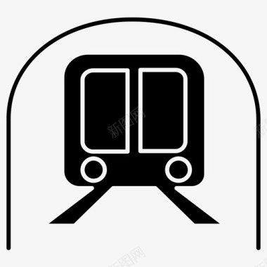 火车运输隧道图标图标