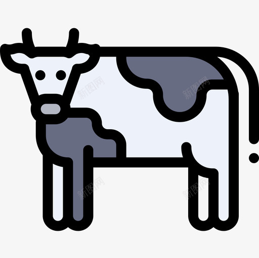 奶牛荷兰4线性颜色图标svg_新图网 https://ixintu.com 奶牛 线性颜色 荷兰4