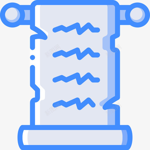 卷轴游戏元素4蓝色图标svg_新图网 https://ixintu.com 卷轴 游戏元素4 蓝色